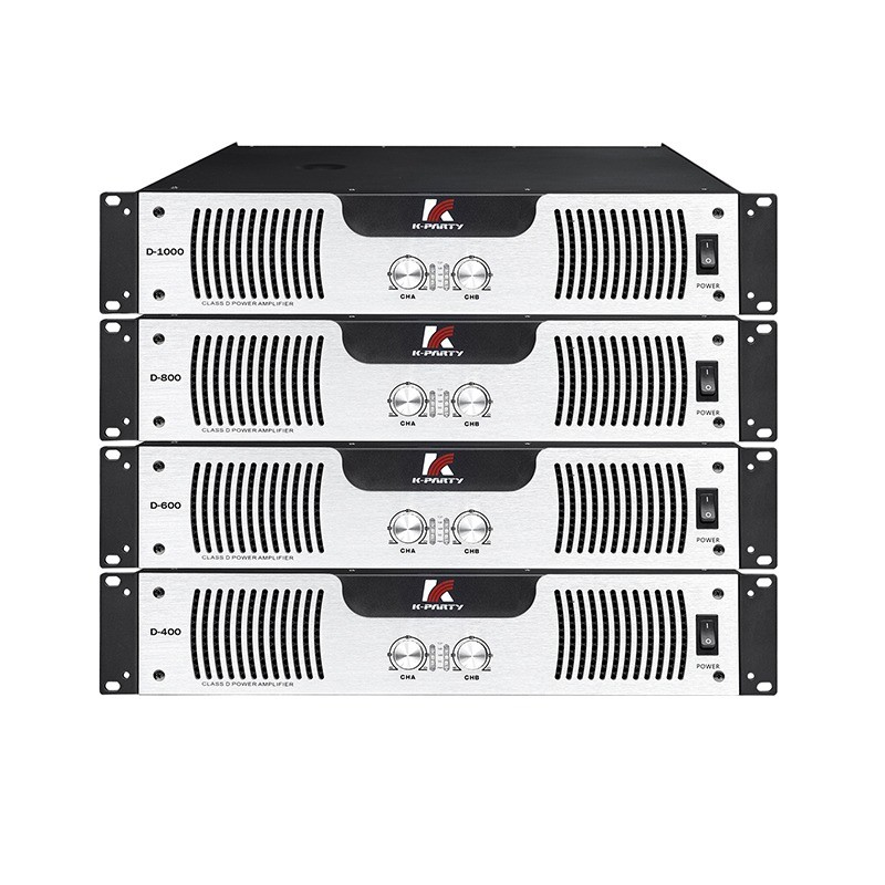 D Serisi Standart 2U Ses Gücü Amplifier 8Ω Stereo Güç Sınıfı D