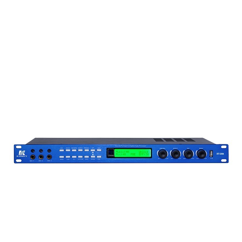 XT-200 BGM VOD DVD Bağımsız Mikrofon Sahne Öncesi Etkinleyici 3 Yolu JK Koltuğu Ve 2 Yolu Canon Koltuğu